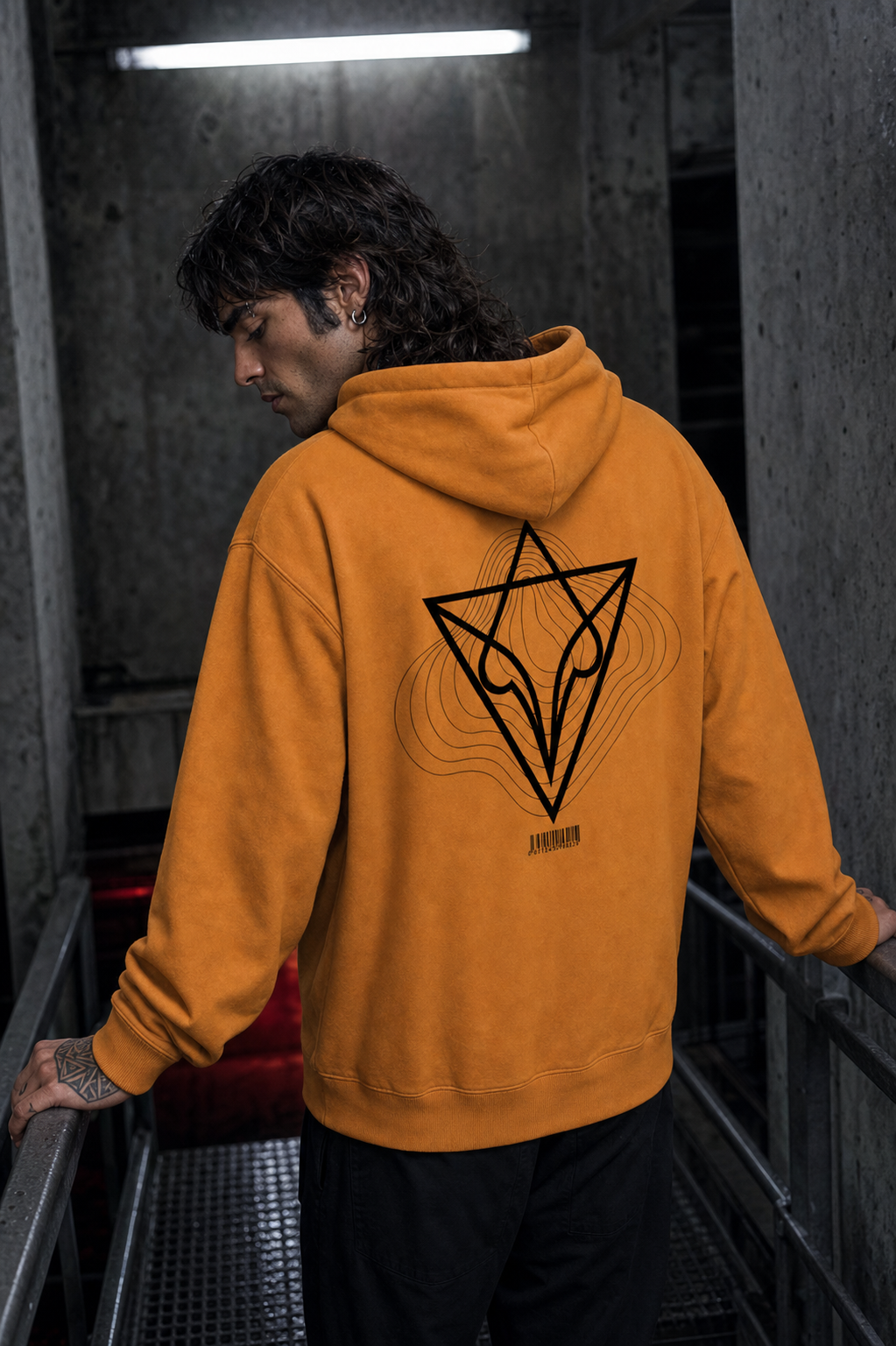 DX:25 / Electric Orange Graphic Hoodie