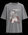 3V3RY1H8SU / Industrial Grey Oversized Graphic T-Shirt
