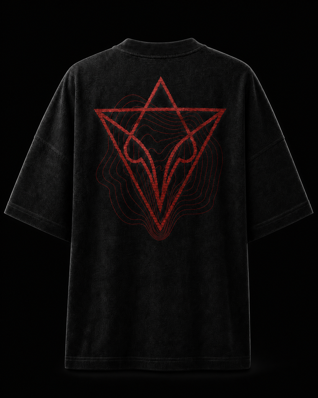 MALICE / Black Oversized Graphic T-Shirt