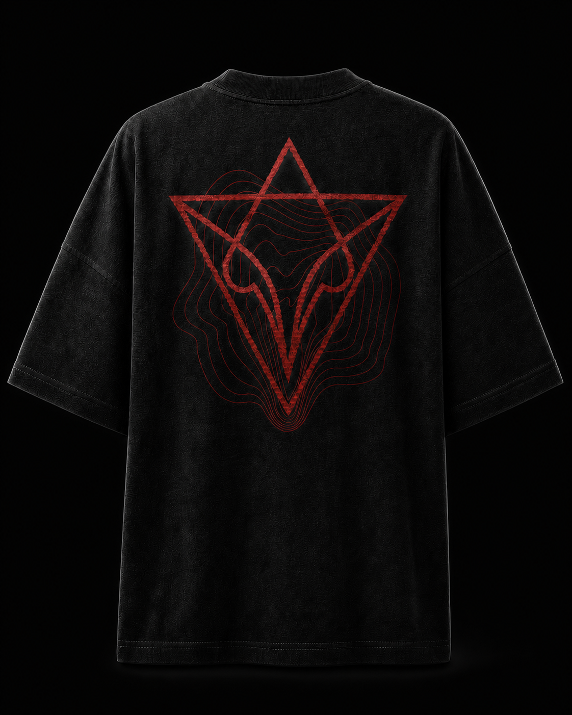 MALICE / Black Oversized Graphic T-Shirt